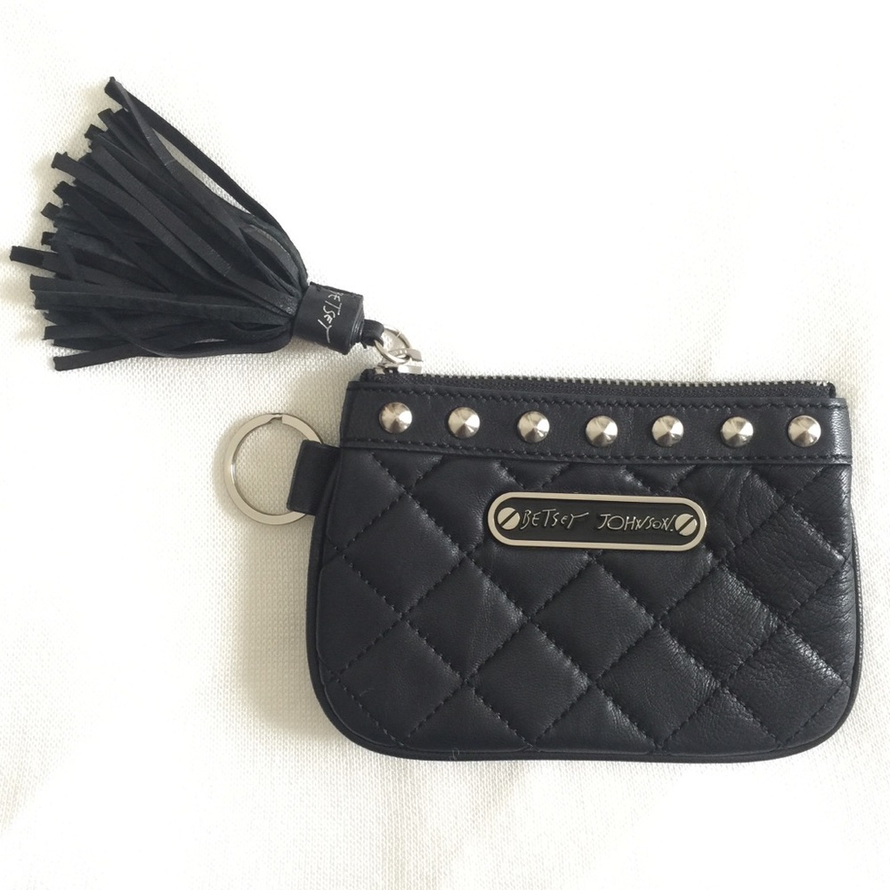 BETSEY JOHNSON Black Leather Wallet